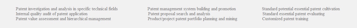 Core businesses of high-value patent cultivation section comprise